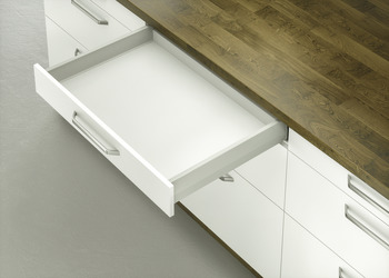 Side Profiles, Häfele Matrix Box P70, drawer side height (3 5/8) 92 mm, load bearing capacity (154 lbs) 70 kg