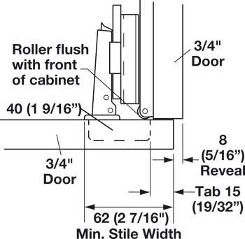 Pocket Door System, Accuride 1332  (with 35 mm Hinge Kit)