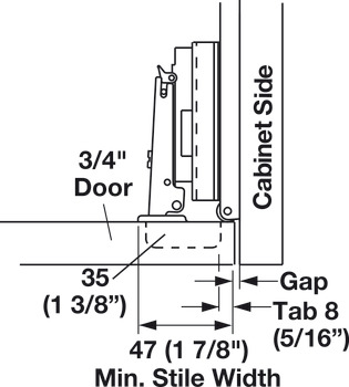 Pocket Door System, Accuride 1332  (with 35 mm Hinge Kit)