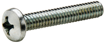 Threaded screw, Flat head, M4 combination cross slot, head ⌀ 10 mm, zinc plated