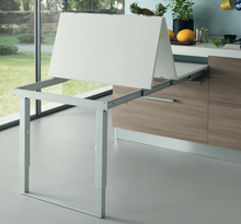 Pull-Out Table with Folding Leg