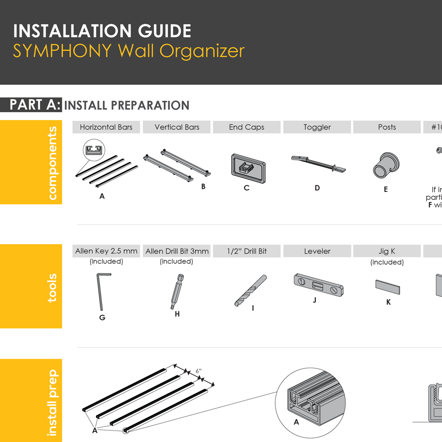 TAG Hardware Symphony Installation Guides