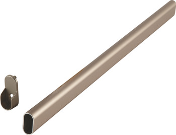 Aluminum Oval Wardrobe Tube, with Supports