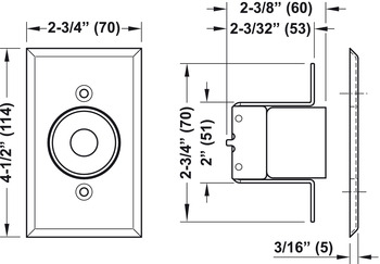 Door Holder, Electro-Magnetic, Wall Mounted, Model SE110