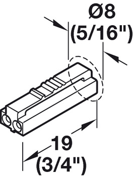 Extension lead, Häfele Loox5 monochrome, 12 V, 18 AWG