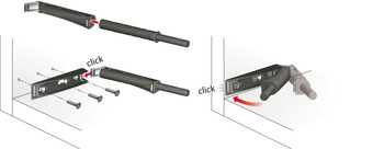 Latch, K Push Tech Concealed, Long, Strong, With Magnet