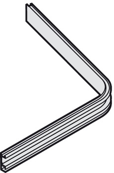 Single Curved Track, Inside, bend 75°, side length: 580 mm
