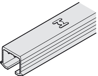 Single Upper Track, Pre-Drilled, for Screw Fixing