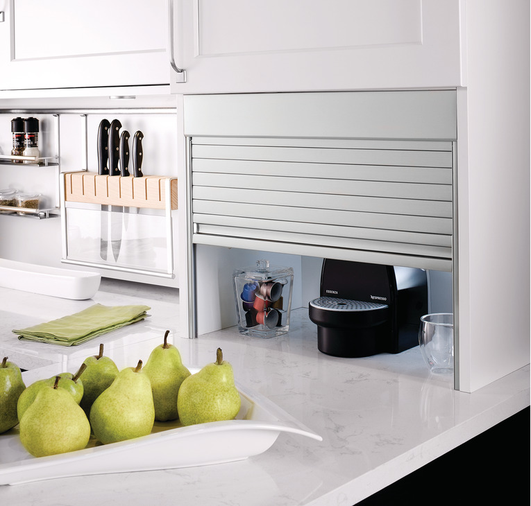 Appliance Garage Kit Milano In The, Kitchen Garage Door Cabinet