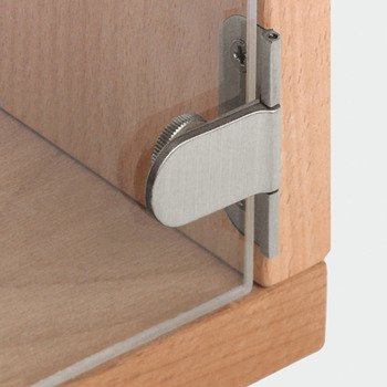 Inset Glass Door Hinge, 180° Opening Angle, for 4-6 mm Doors