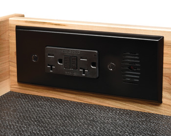 Docking Drawer, Style 21 Flush Powering Outlet, with 2 x AC GFCI Outlets with Thermostat Reset Feature