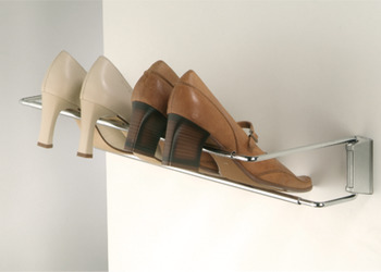 Shoe Rack, for Mounting to Wall or Wall Rail