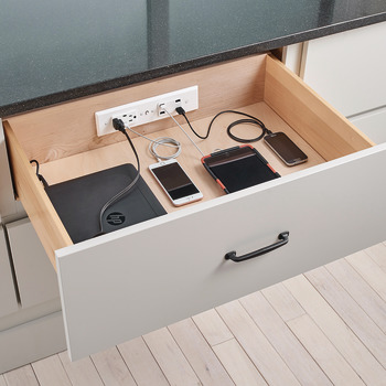 Docking Drawer, Blade USB-C (PD), with 2 x AC Outlets and 2 x USB-C (PD) Ports