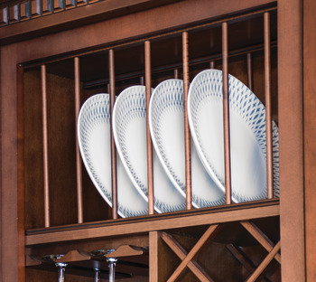 Plate Rack, Wooden Cabinet Accessory