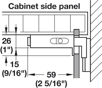 Cabinet Hanger, Screw-Mounted, 440 lb. Load Capacity, 2 5/16 length