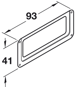 Label Frame, Nickel-Plated, Steel