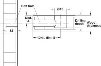 Spreading Bolt, C100, Minifix<sup>®</sup> system, for drill hole Ø 5 mm