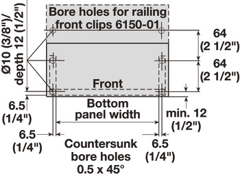 Single-Wall Metal Drawer System, Grass Zargen 6035 (Side Height: 1 11/16)
