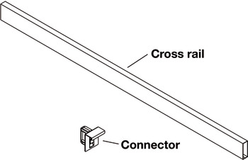 Cross Divider Rail - Cut to Length, for Vionaro Drawer Systems