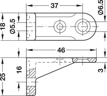 Rear Panel Connector, for Screw Fixing to Rear Panel