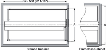 Dispensa Pull-Out Pantry Frame, Full Extension, 265 lbs. Weight Capacity