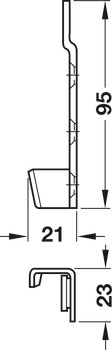 Bed Connecting Bracket, Screw-Mounted