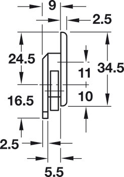 Lower Roller, with height adjustment ± 1 mm