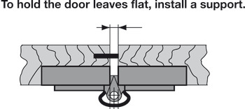 Folding Door Institutional Hinge, Aximat®, Opening Angle 180°