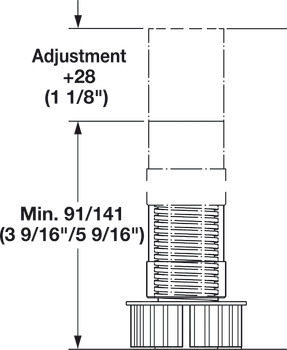 Adjustment Foot, Ø30 mm