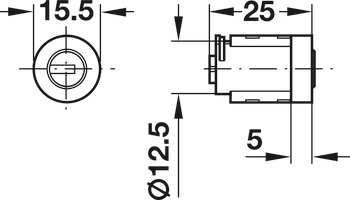 STW Pin-Tumbler Cylinder Removable Core, Keyed Alike