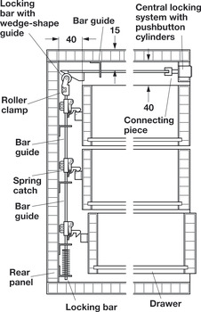 Drawer Component, for Spring Catch