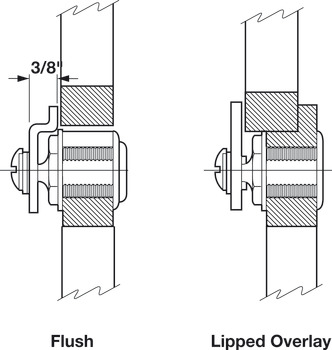 Cabinet Drawer Cam Lock, C8102 Series, Keyed Alike