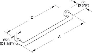 Towel Bar, With Mounting Covers