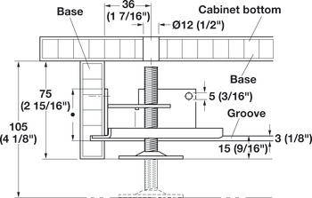 Base Leveler, with Corner Supporting Bracket