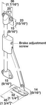 Flap Stay, Stopmatic S with Brake