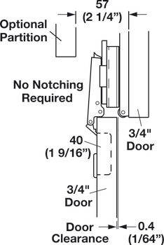Pocket Door System, Accuride 1432  (Hinges not Included)