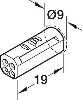 Lead, Häfele Loox5 for LED-Band multi-white (5/16) 8 mm, 12 V, AWG 20