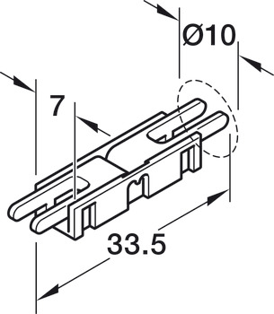 Clip connector, Häfele Loox5 for LED strip light monochrome 5 mm (3/16)
