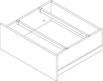 Divider Railing Clip for Drawer Side, for use with Nova Pro Scala Drawers