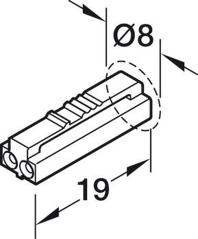 Door sensor, Loox5, for Häfele Loox drawer profile 2194, 12 V