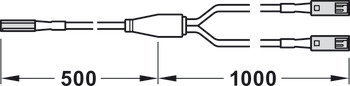 Extension Y Distributor, Häfele Loox5 2-way, monochrome