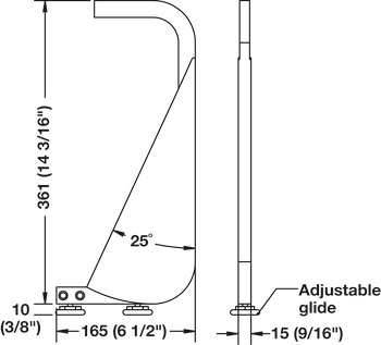 Extended Leg for Wall Bed, for Wall Bed Kits