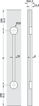 Door and Panel Straightener, Häfele Planofit, set, for wooden doors