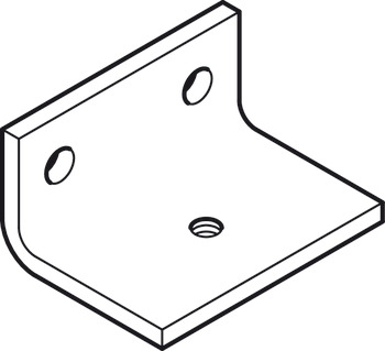 Side Mounting Bracket, With Two Screw Holes, For Use With Top Track