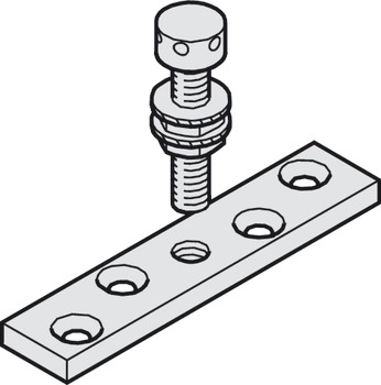 Suspension Plate, with M8 Bolt and Counter Nut