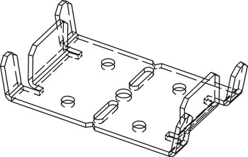 Shoe Plate for Front/Back Vertical Studs, Components for Slido Pocket Door