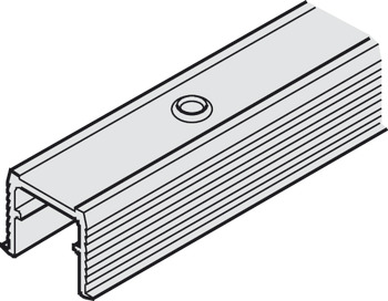 Single Guide Track, Bright Aluminum for Screw Mounting