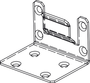 Concealed End Bracket to Mount Header and Upper Track, Components for Slido Pocket Door