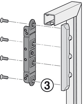 Aluminum Door Bracket, for Free Flap 1.7 / 3.15 / Strato