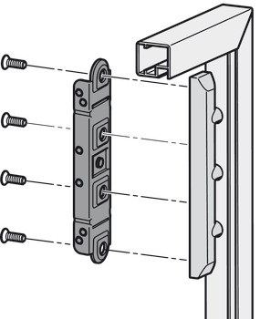 Aluminum Door Bracket, for Free Flap 1.7 / 3.15 / Strato